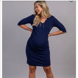 Scalloped Maternity Dress - BodyCon